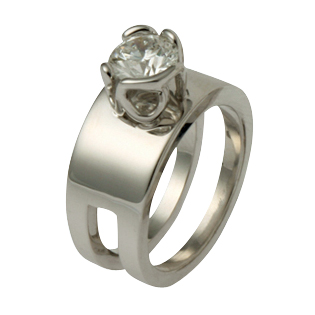 Moonlight Serenade Engagement Diamond Ring - Click Image to Close
